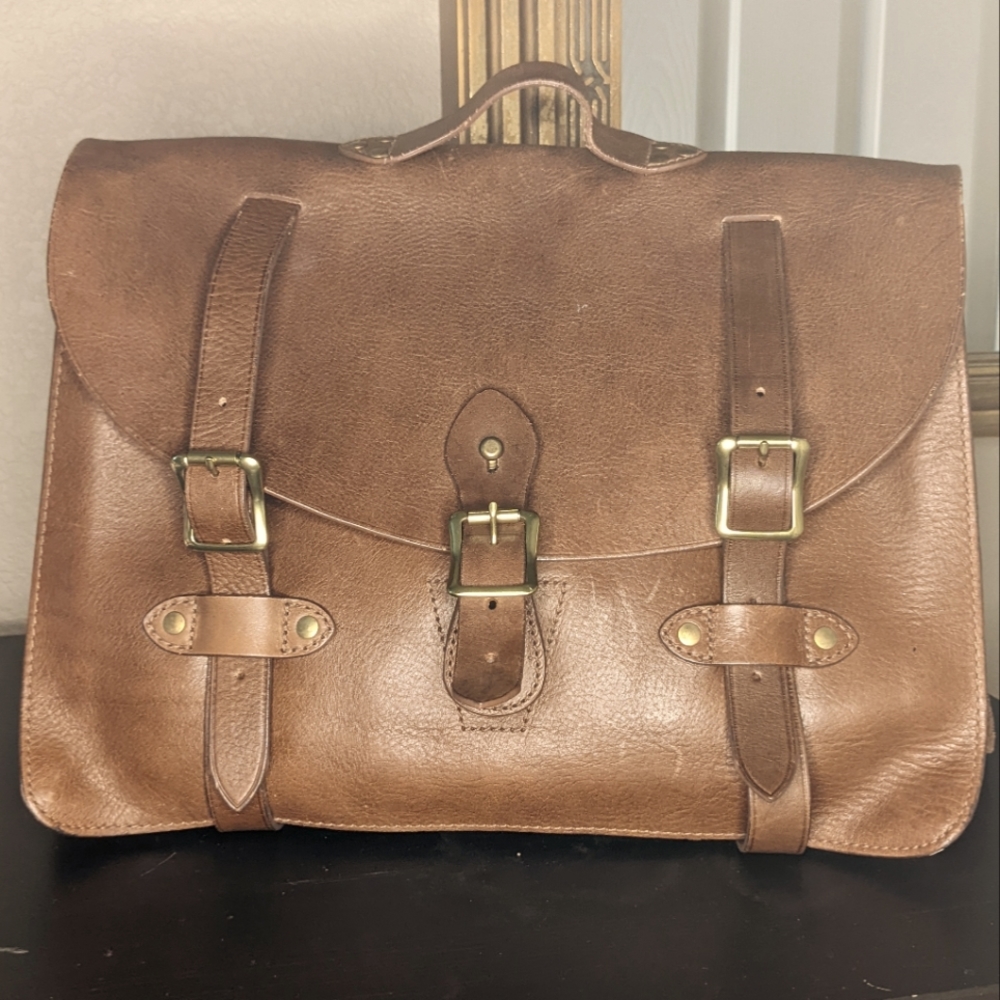 JCrew leather satchel